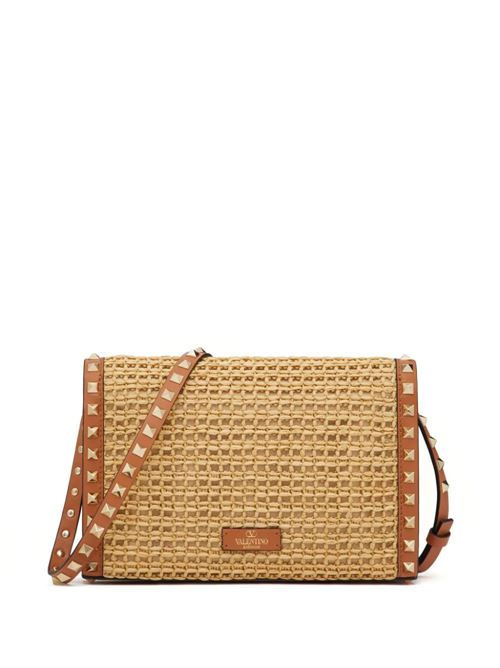 beige/brown straw interwoven design signature Rockstud Valentino Garavani | 4W2B0181MZIY5T